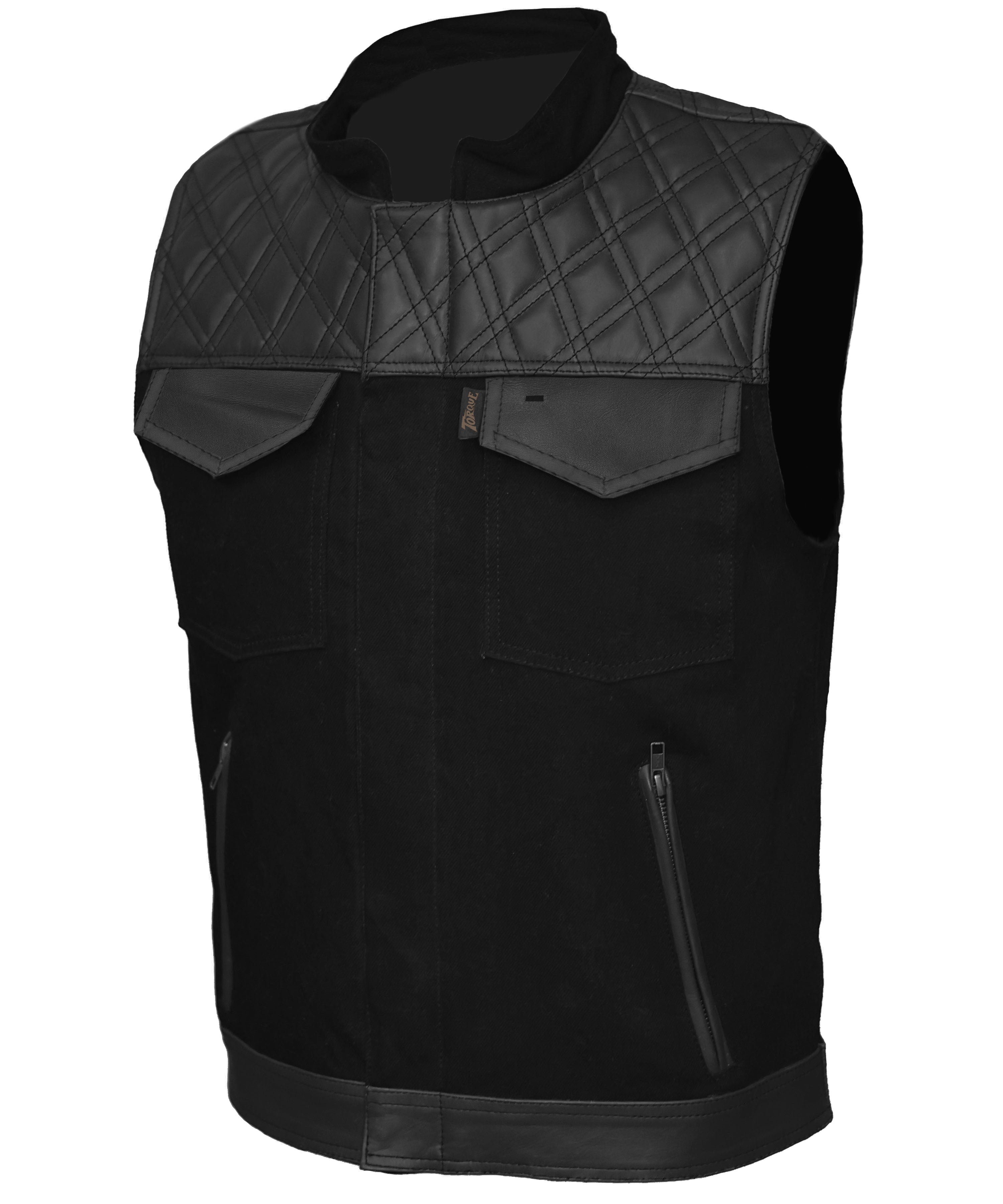 トップス PHANTOM VEST NYLON Shortie Vest | Phantom | Leather Riding Vest By Torque