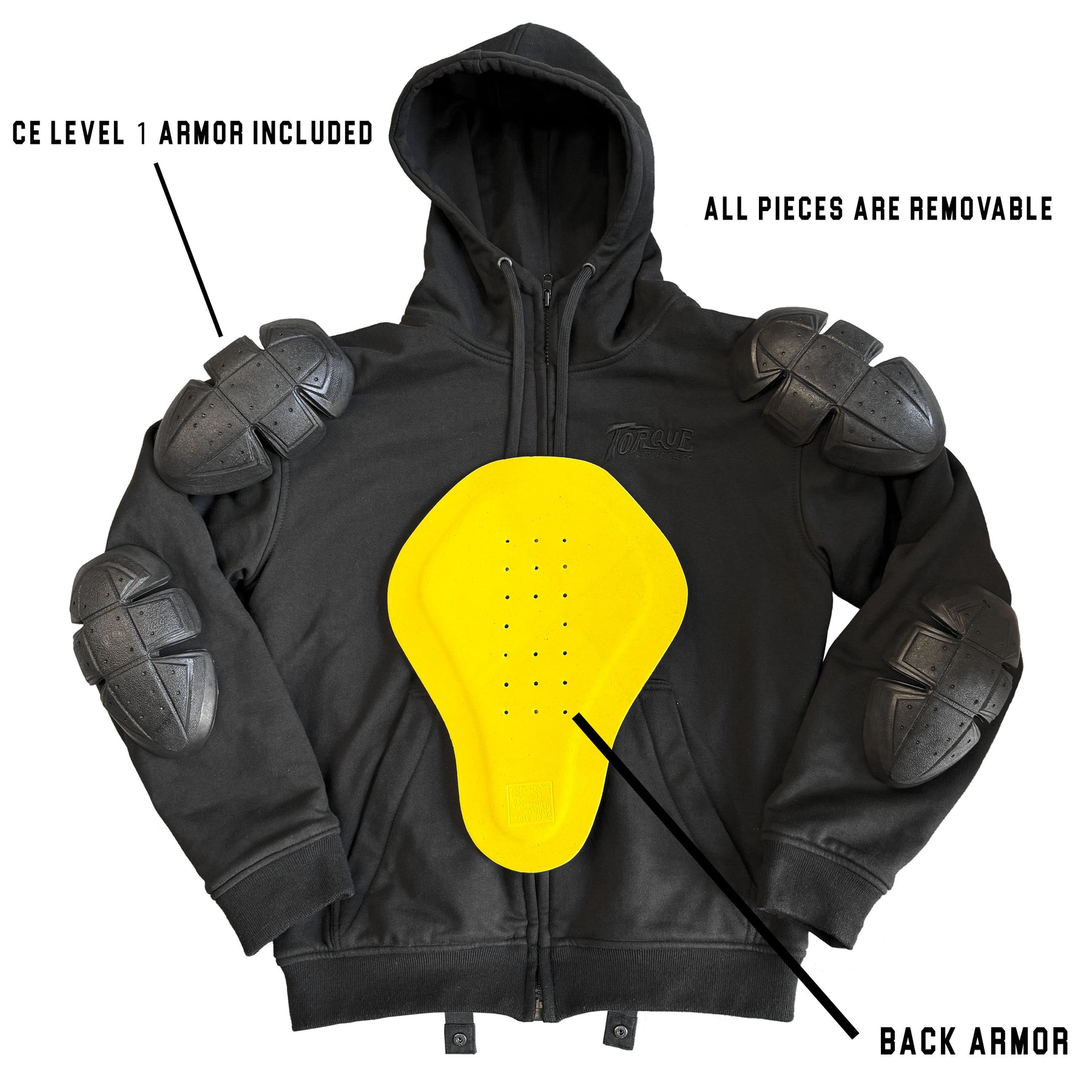 Torque Racing Jacket TORQUE ARMORED HOODIE – TORQUE MOTORCYCLE CO.