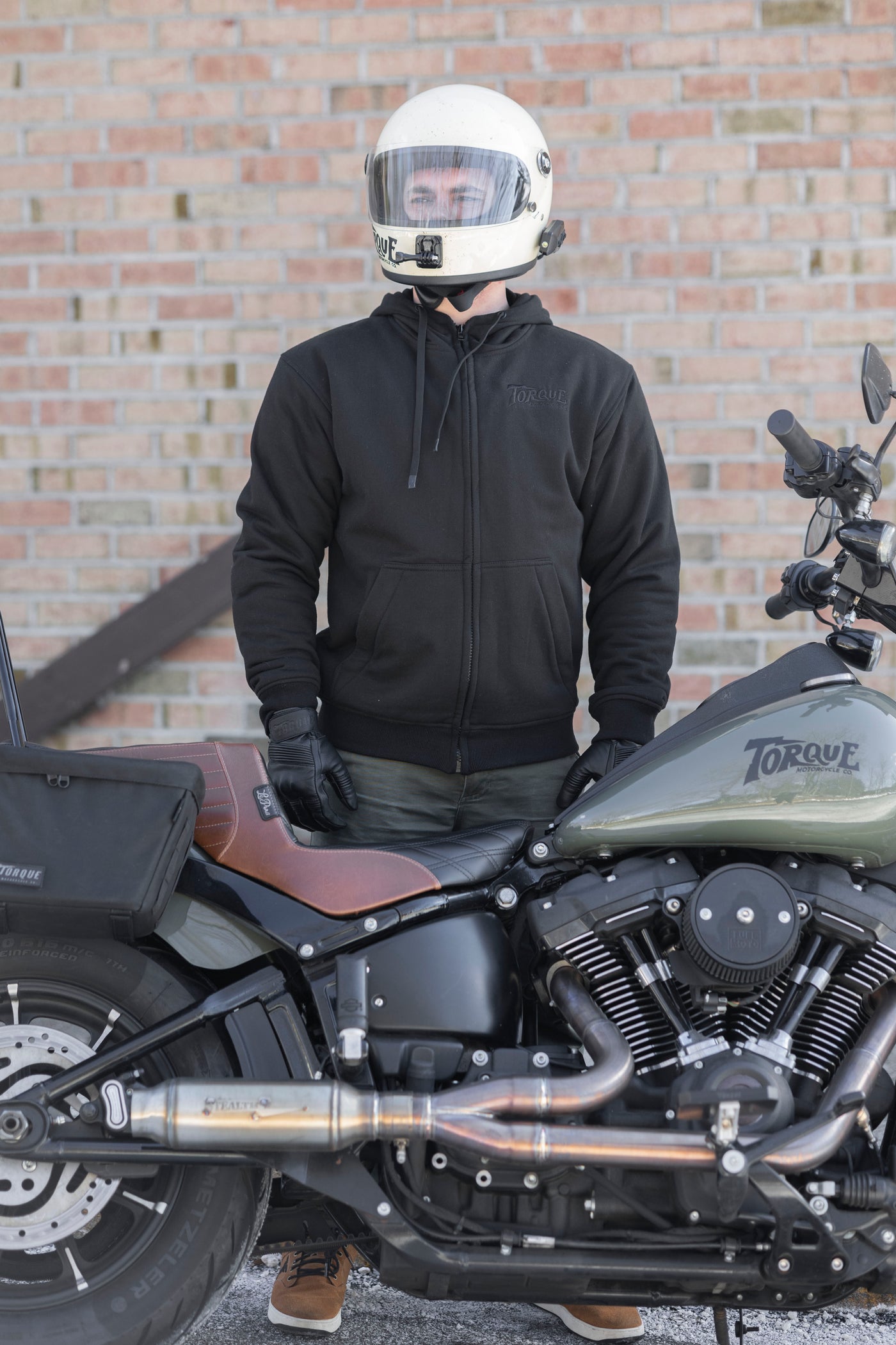 Torque Racing Jacket TORQUE ARMORED HOODIE – TORQUE MOTORCYCLE CO.