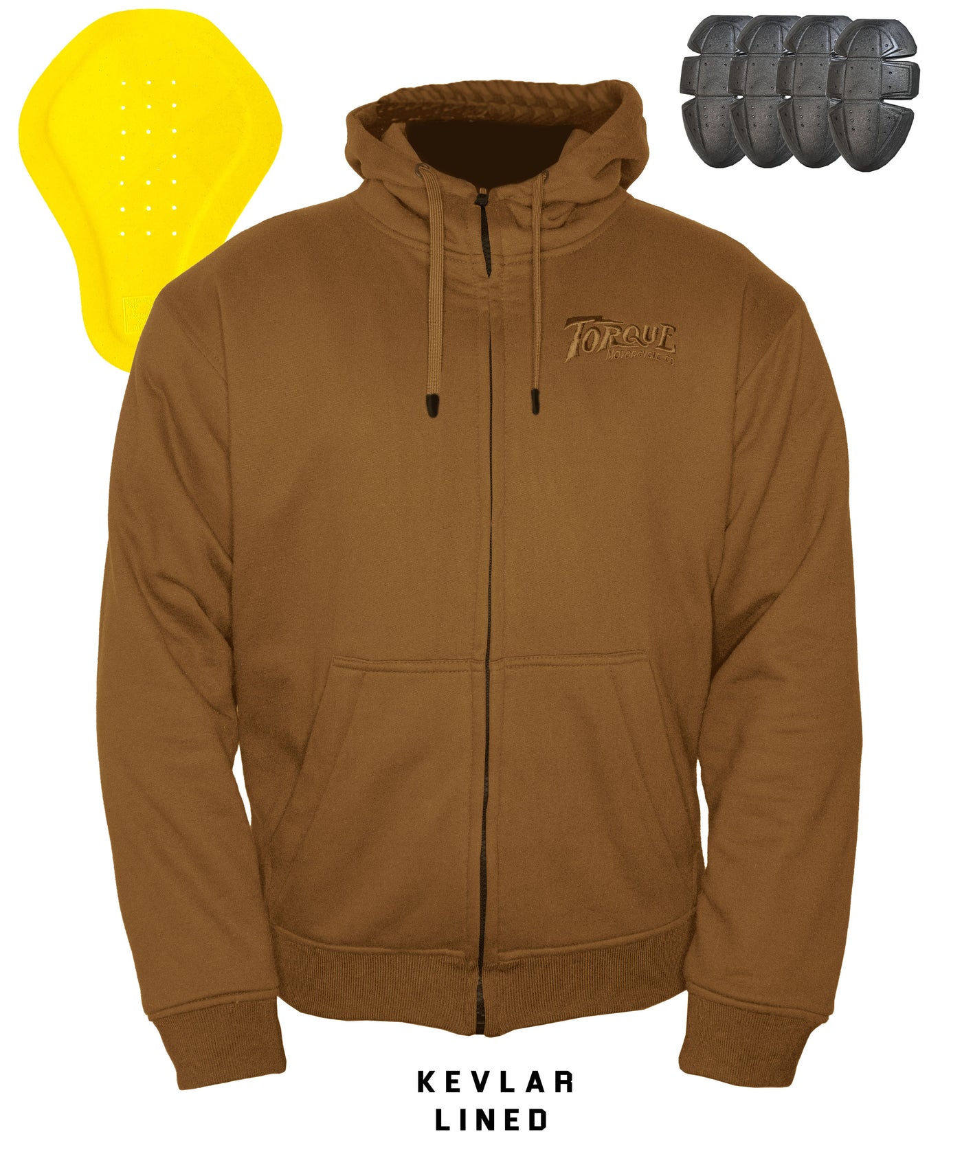 TORQUE ARMORED HOODIE | SADDLE